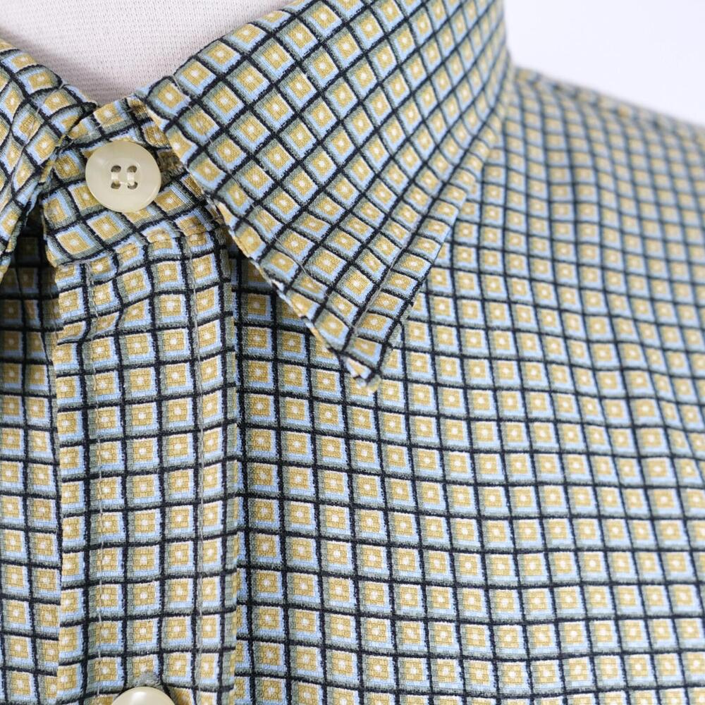 Vintage Aeropostale Mens Button Up Olive Green Plaid Dress Shirt L - Picture 3 of 9